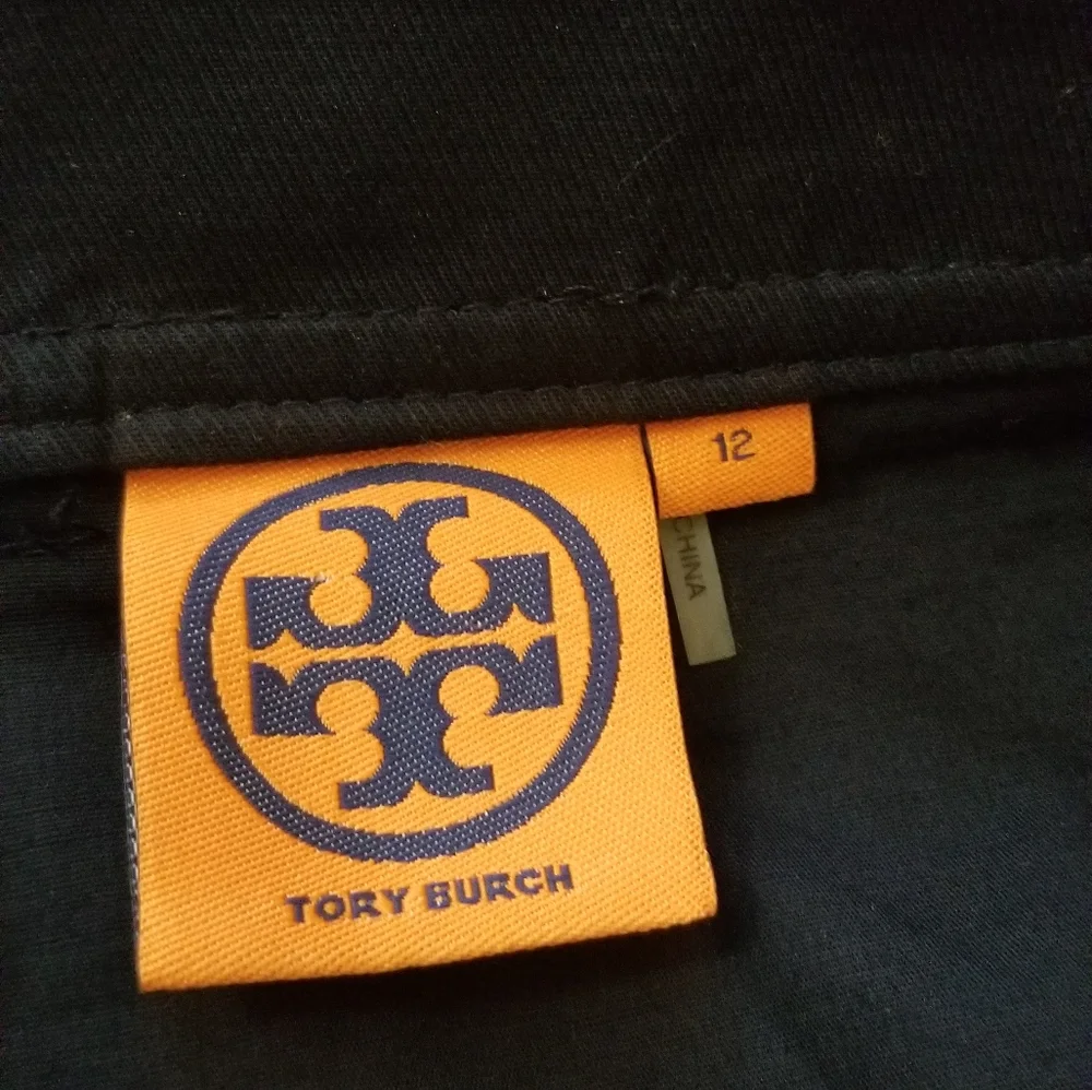 Tory Burch Navy Blue Ruffle Hem Cargo Skirt Size 12 - Picture 3 of 16